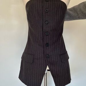 Topshop Black Pinstripe Men's Blazer